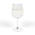 12oz Gold Script Wine Glass — "I Made a Mixology" Decorative Stemware