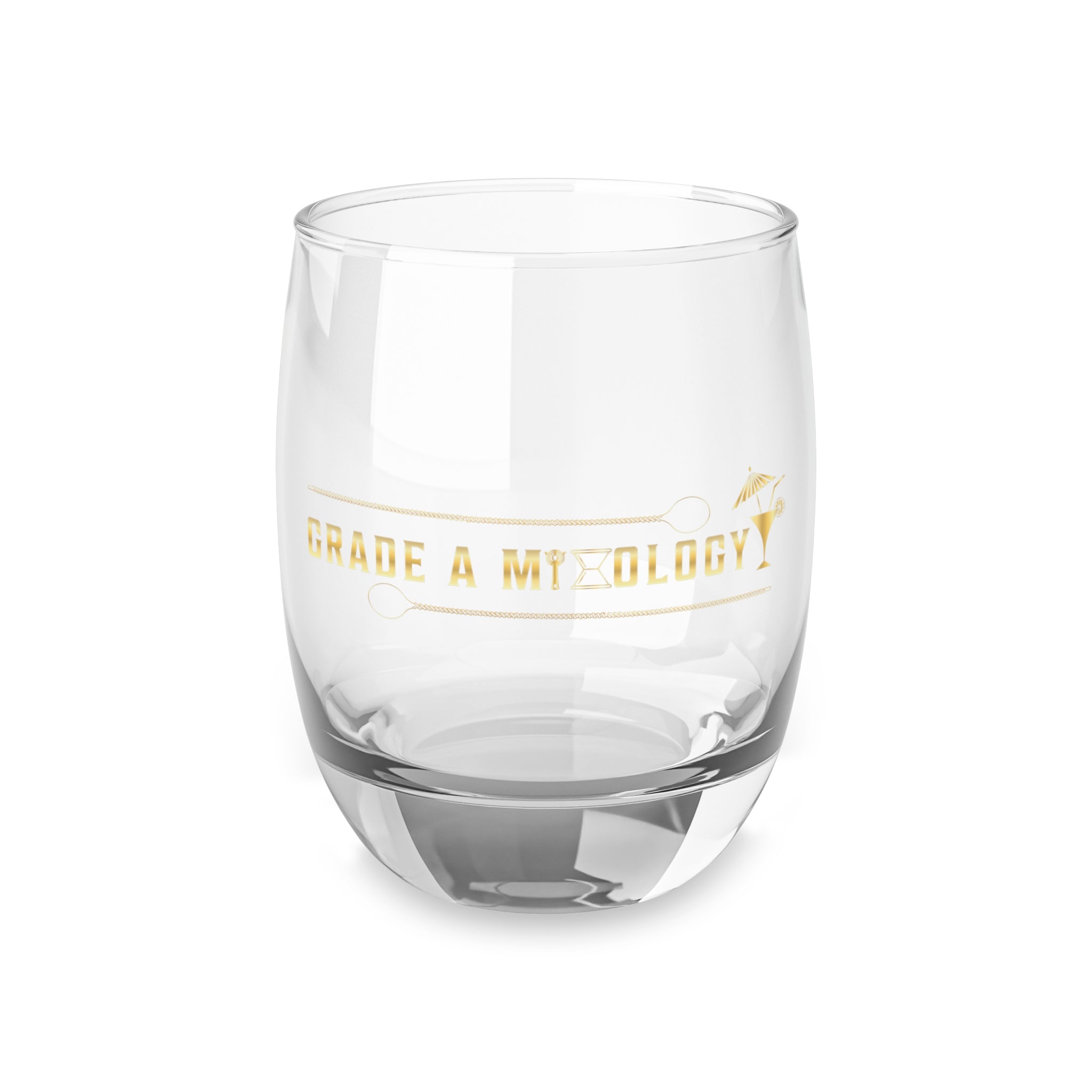Whiskey Glass - 'Grade A Mixology' Gold Lettering Cocktail Glass
