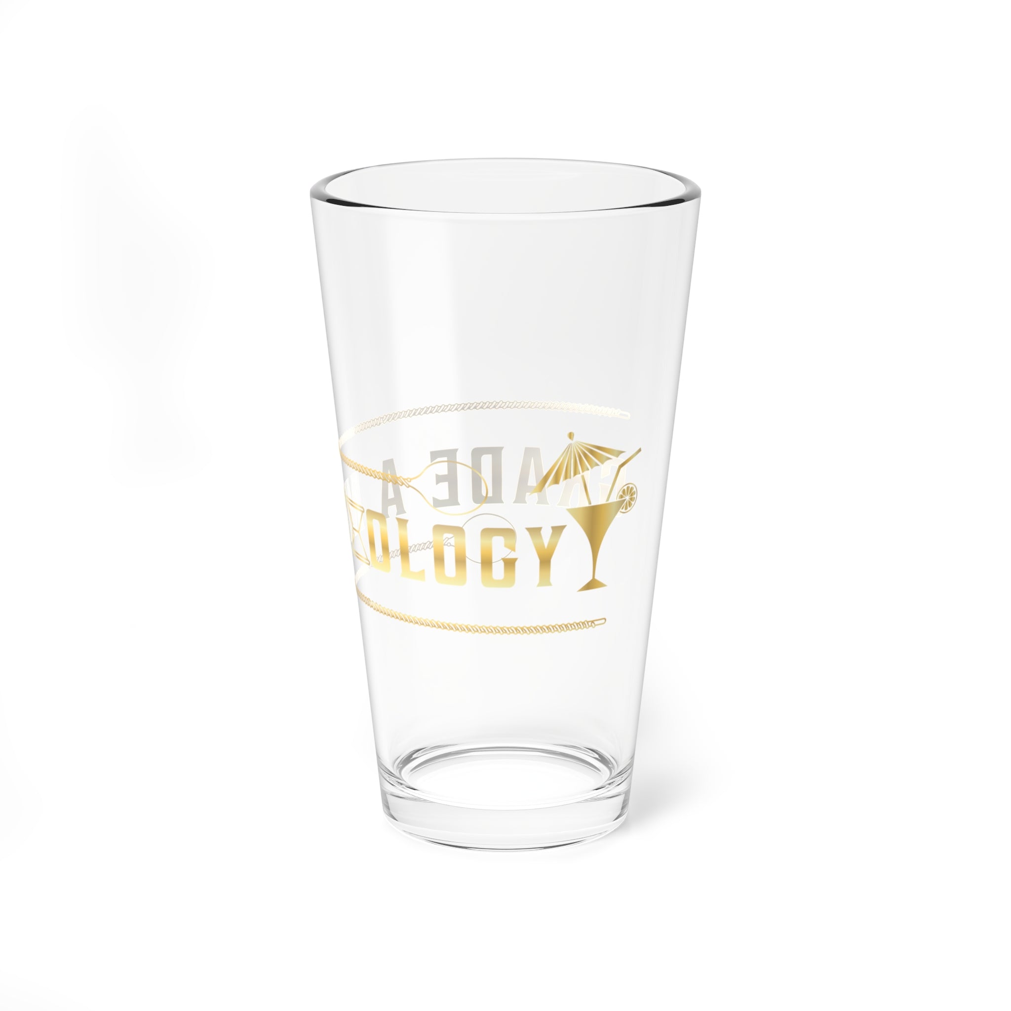 Gold Script 16oz Mixing Glass — You’re a Grade A Bartender Cocktail Shaker Glass