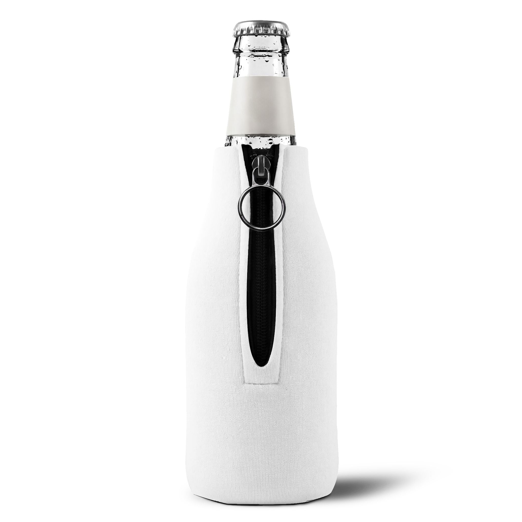 Zip-Up Bottle Cooler Sleeve – Insulated Can & Bottle Koozie with Zipper