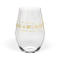 Stemless Wine Glass – 'Made a Mixologist' Gold Foil Design, 11.75oz
